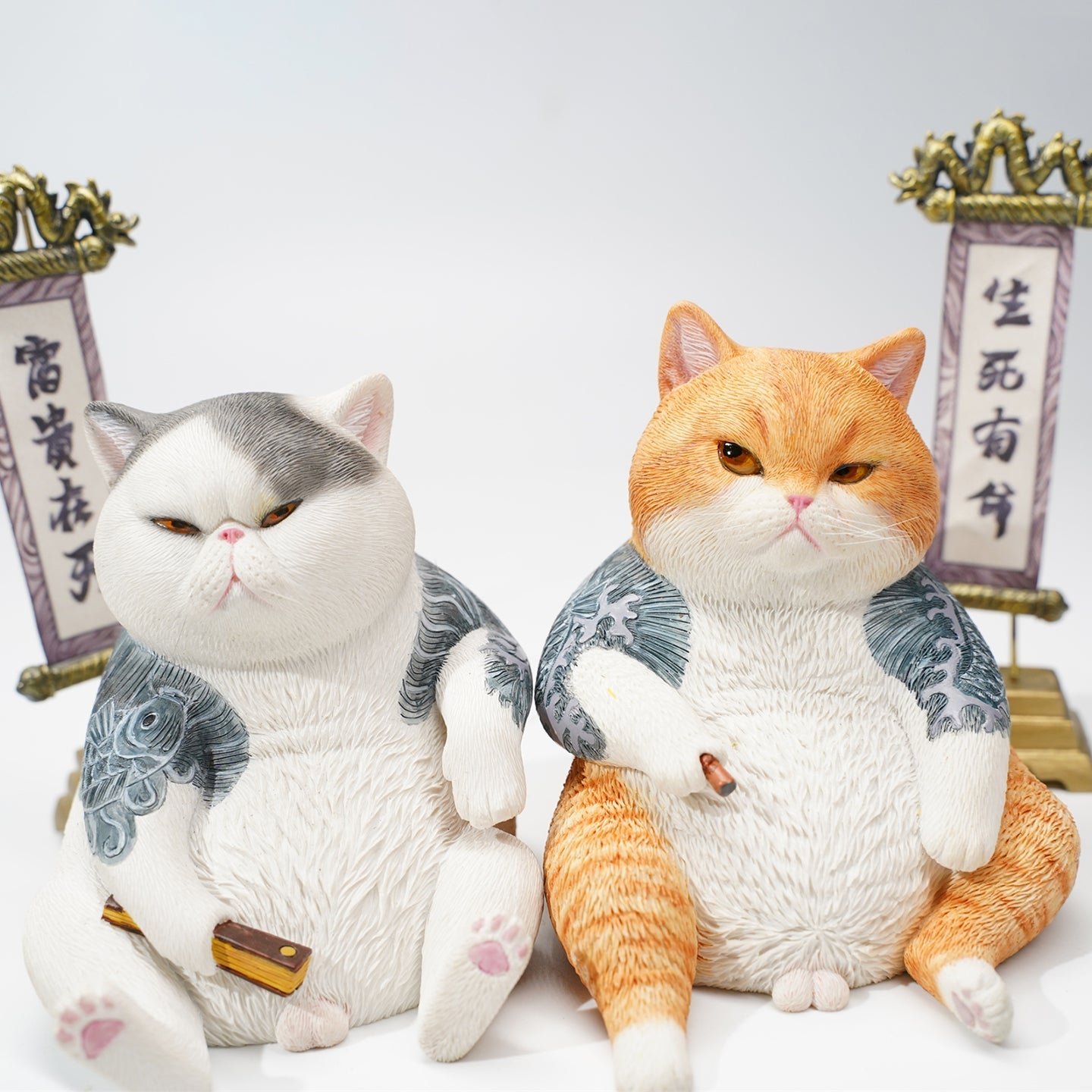 JXK158 Dicke Katze mit Tattoo, Tattoo Katze das Geschenk für Katzenliebhaber von JXK Studio