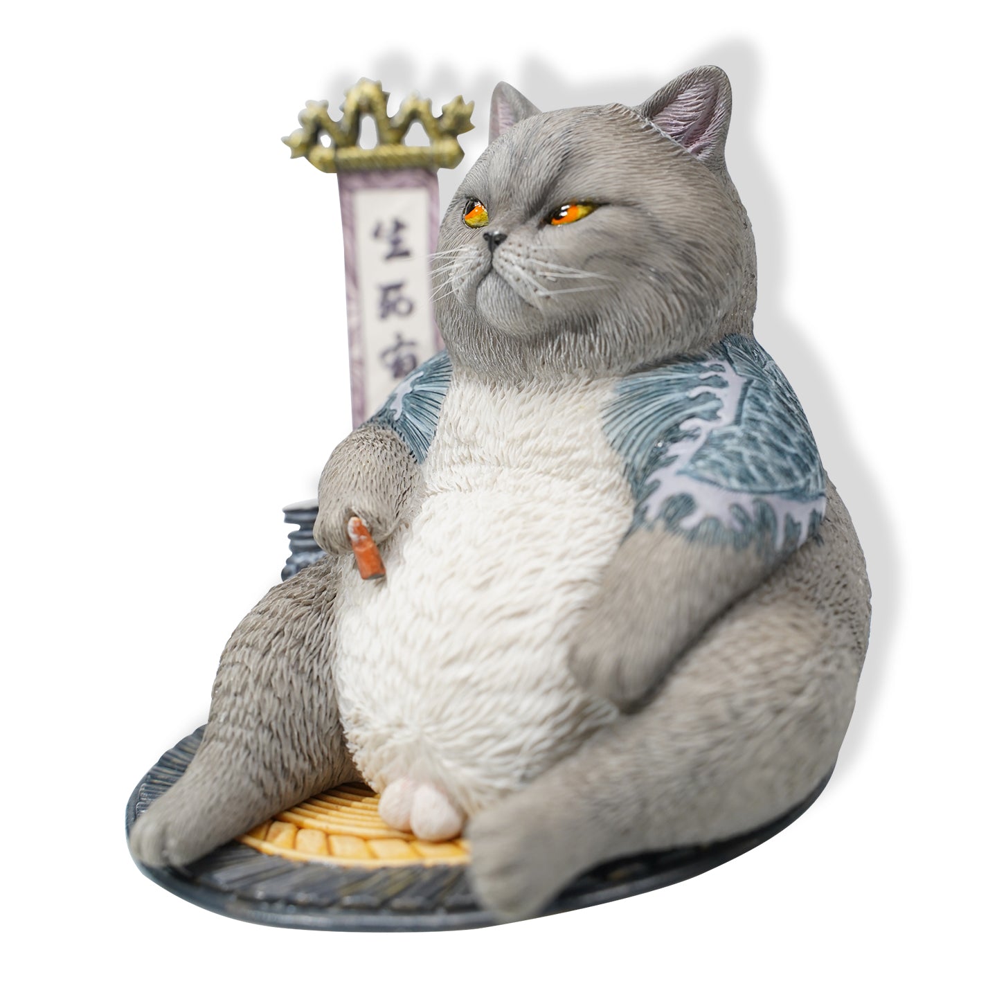 JXK158 Dicke Katze mit Tattoo, Tattoo Katze das Geschenk für Katzenliebhaber von JXK Studio