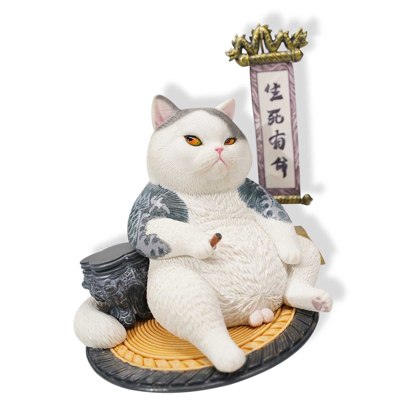 JXK158 Dicke Katze mit Tattoo, Tattoo Katze das Geschenk für Katzenliebhaber von JXK Studio
