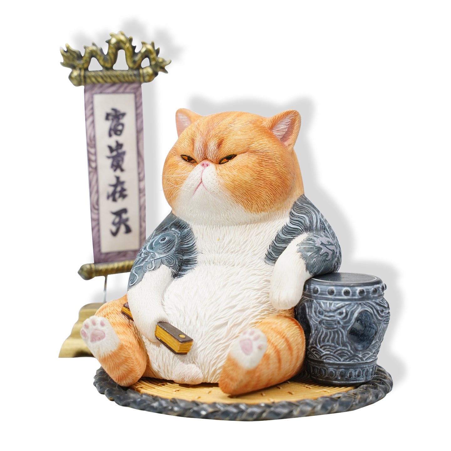JXK158 Dicke Katze mit Tattoo, Tattoo Katze das Geschenk für Katzenliebhaber von JXK Studio