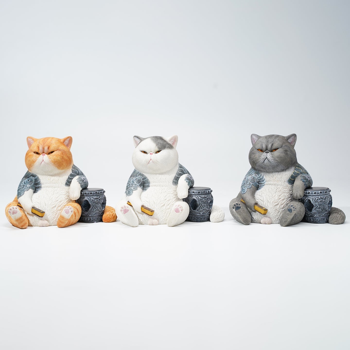 JXK158 Dicke Katze mit Tattoo, Tattoo Katze das Geschenk für Katzenliebhaber von JXK Studio