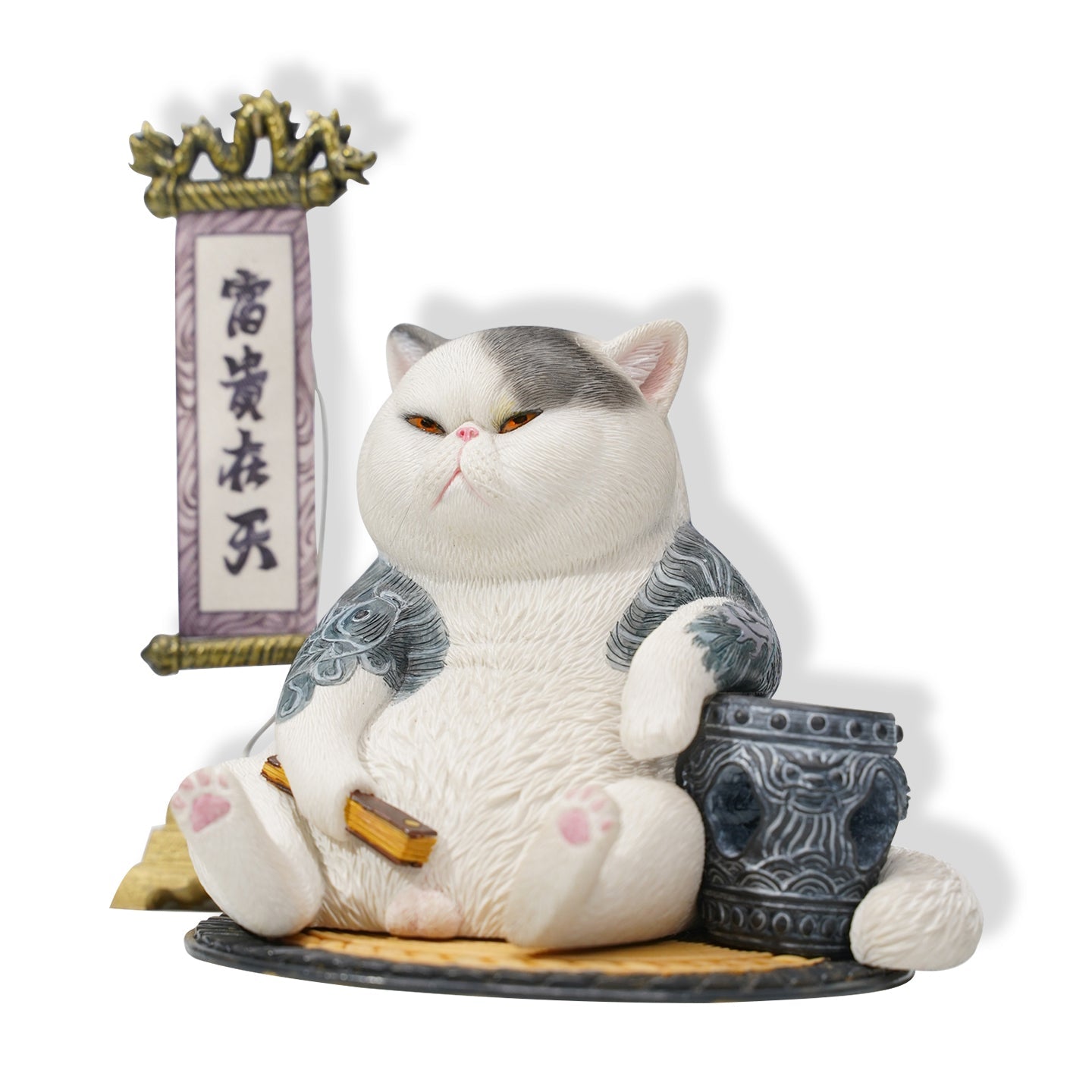 JXK158 Dicke Katze mit Tattoo, Tattoo Katze das Geschenk für Katzenliebhaber von JXK Studio