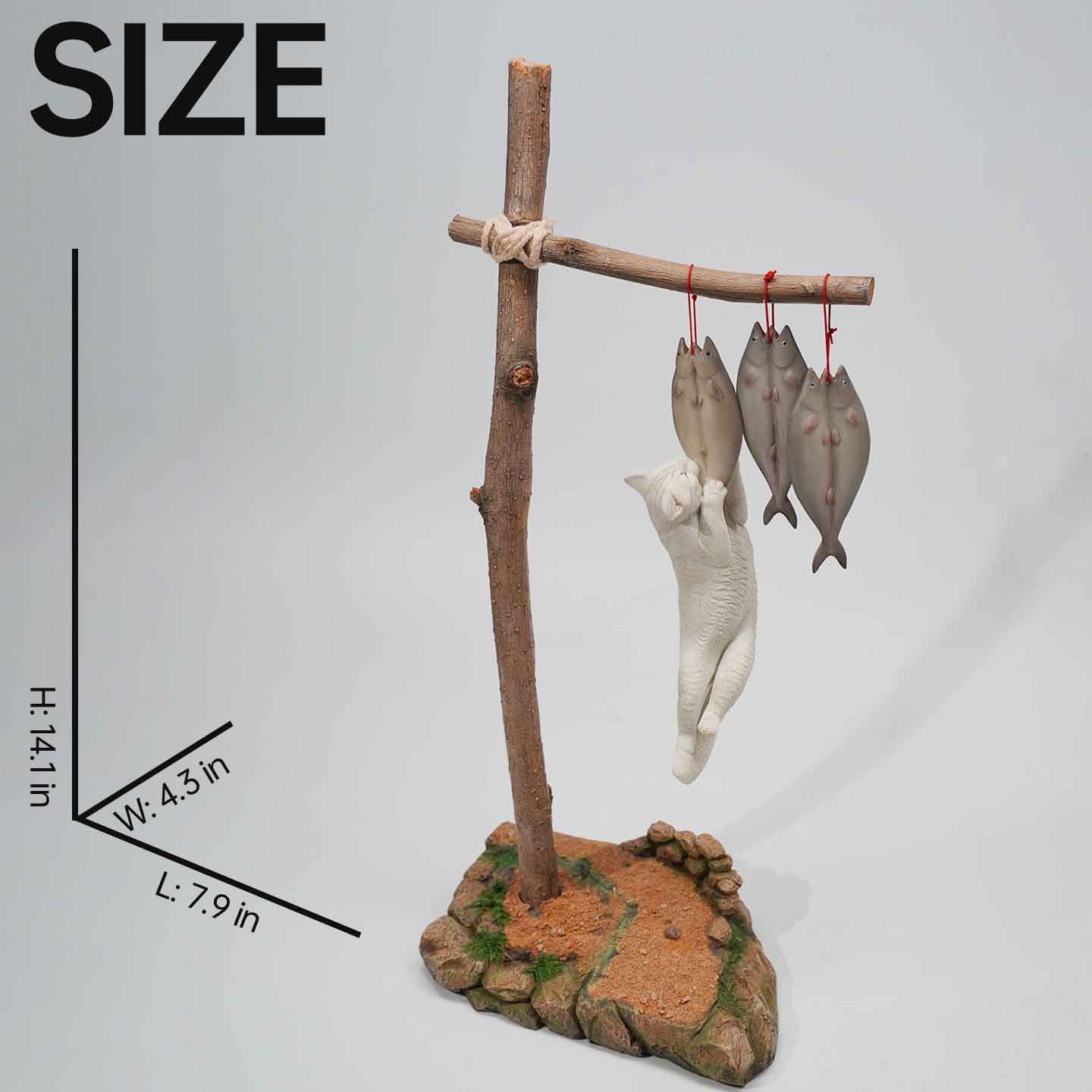 JXK168 Katzenfigur, Katzenstatue aus Kunstharz für Bücherregal-Dekoration von JXK Studio