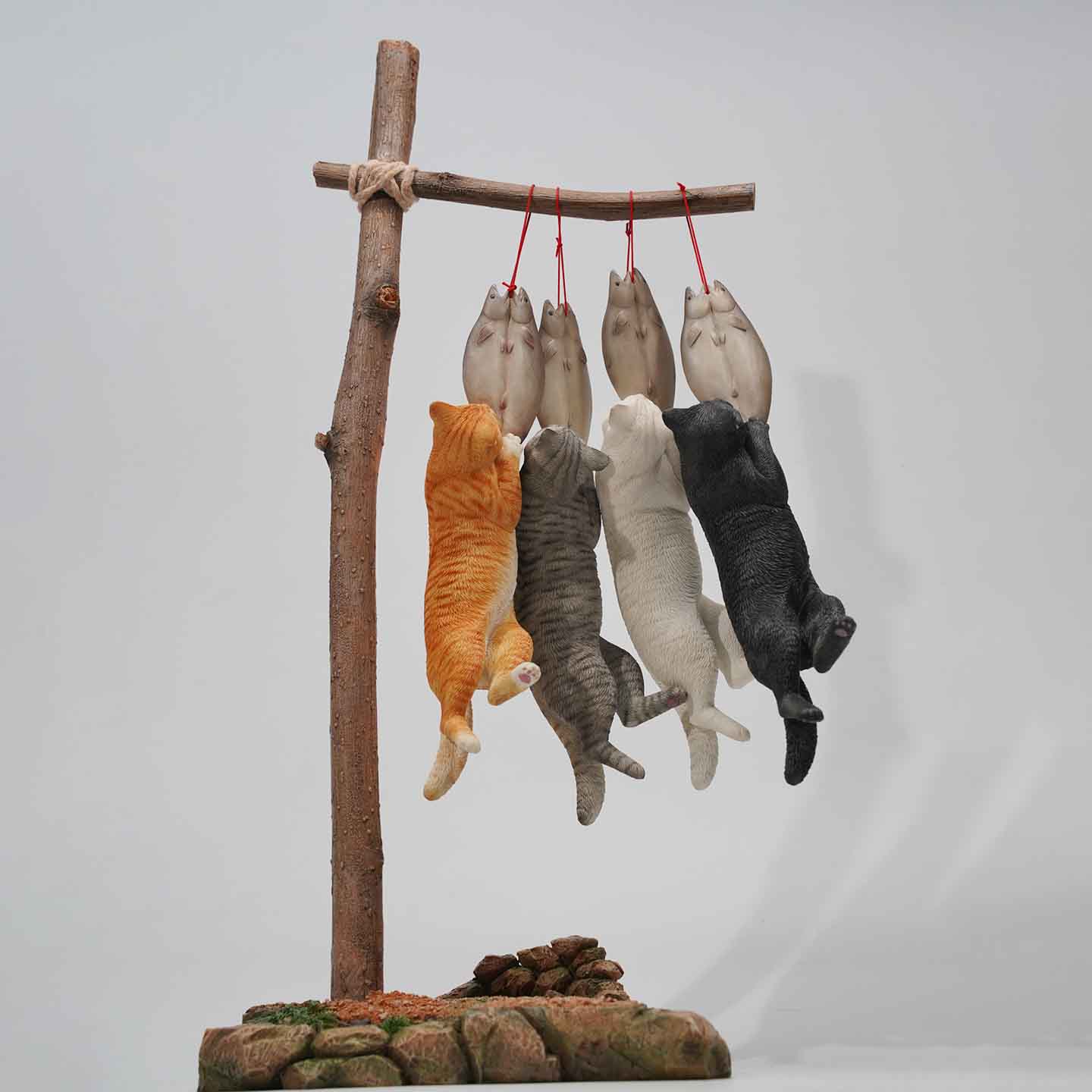 JXK168 Katzenfigur, Katzenstatue aus Kunstharz für Bücherregal-Dekoration von JXK Studio
