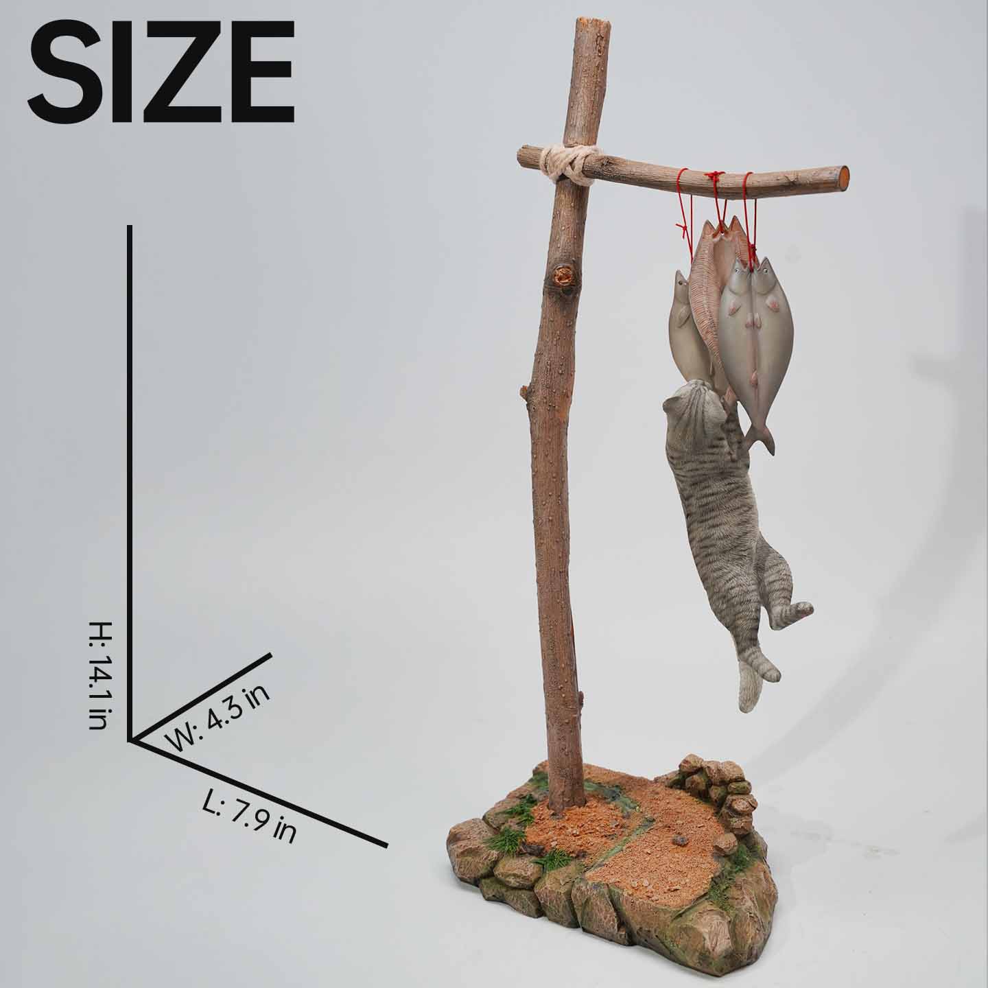JXK168 Katzenfigur, Katzenstatue aus Kunstharz für Bücherregal-Dekoration von JXK Studio