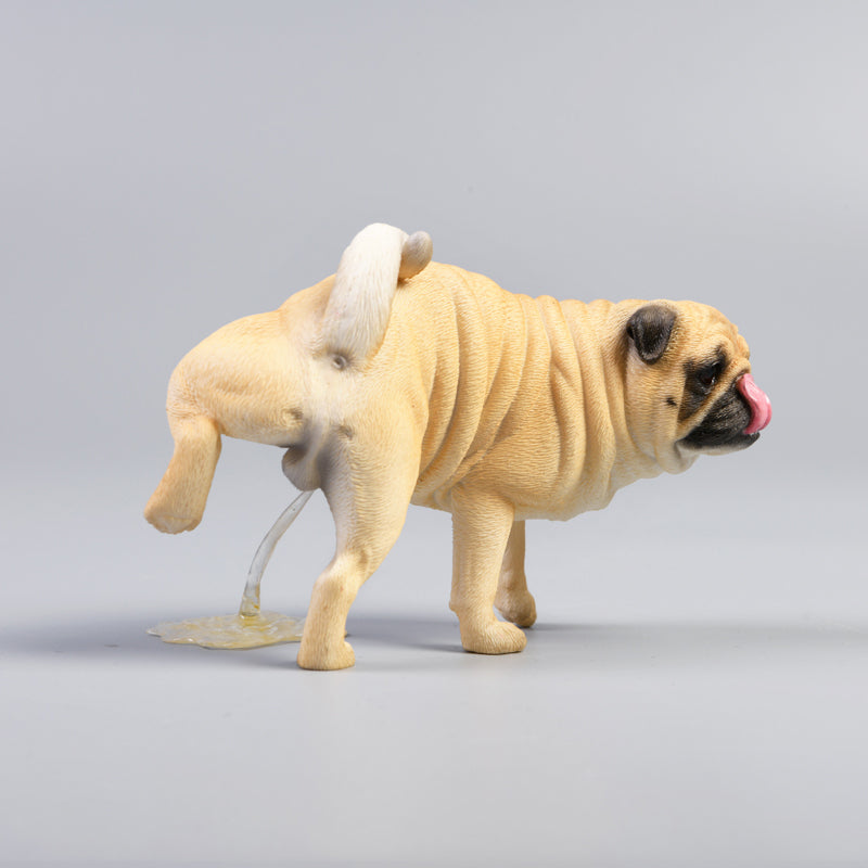JXK069 Pug Resin Dog Statue, Dog Figurine for Home Decor Gift for Dog Lovers from JXK Studio