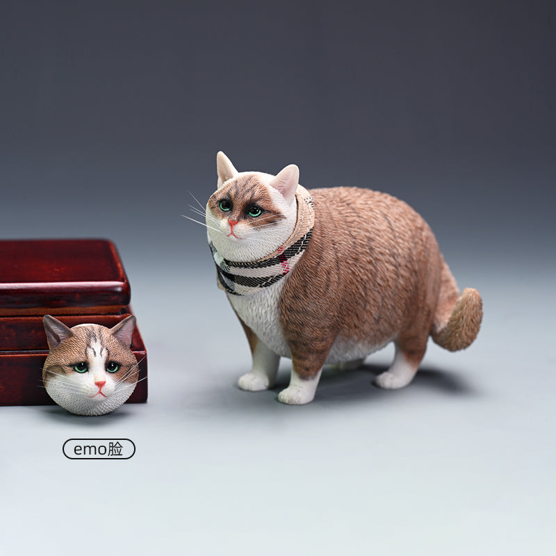 JXK109 Dicke Katzenfigur, Katzenstatue aus Kunstharz für die Kaminsimsdekoration, das Geschenk für Katzenliebhaber von JXK Studio