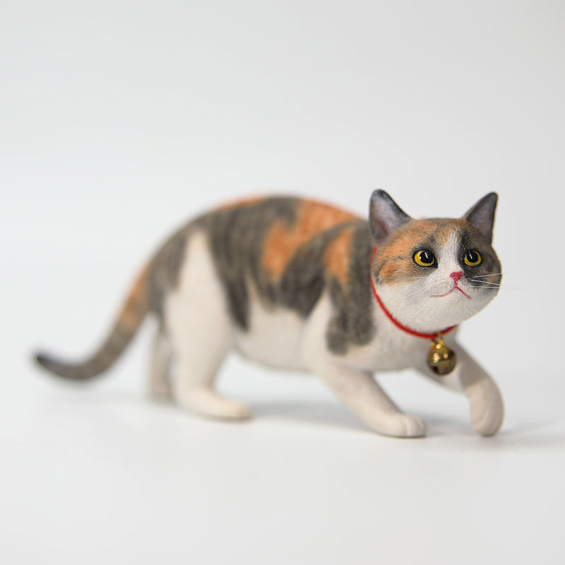 JXK179 Chinesische Katzenfigur, Katzenstatue aus Kunstharz für den Schreibtisch von JXK Studio
