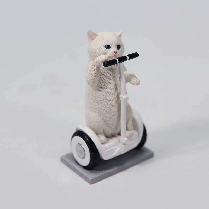 JXK181 Chinesische Katzenfigur, Katzenstatue aus Kunstharz für den Schreibtisch von JXK Studio