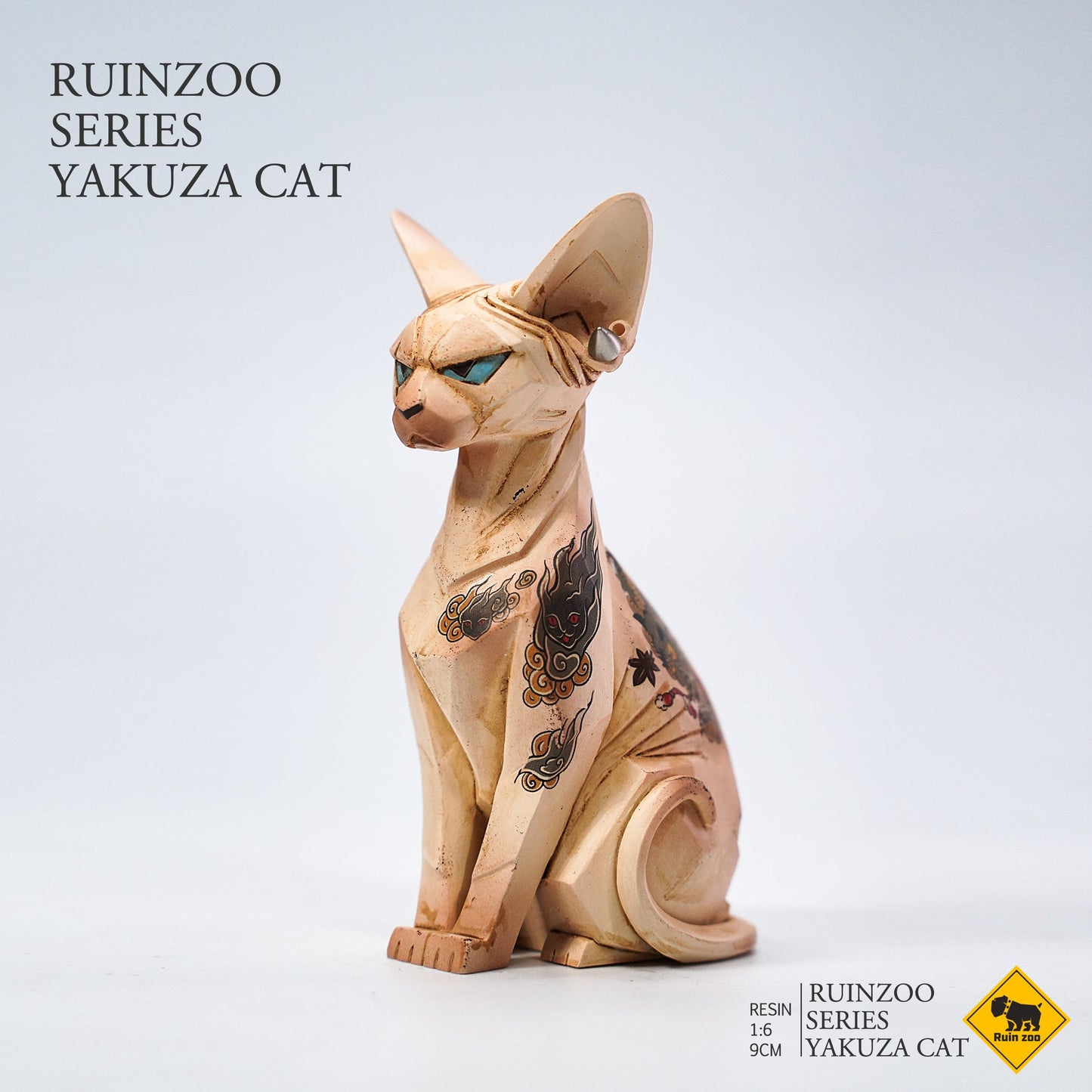 RZ2003 sphinx Cat Figurine Resin Cat Statue from JXK Studio