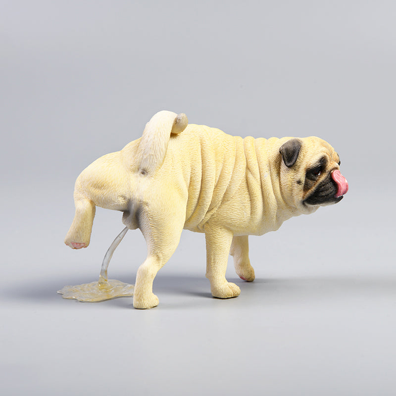 JXK069 Pug Resin Dog Statue, Dog Figurine for Home Decor Gift for Dog Lovers from JXK Studio