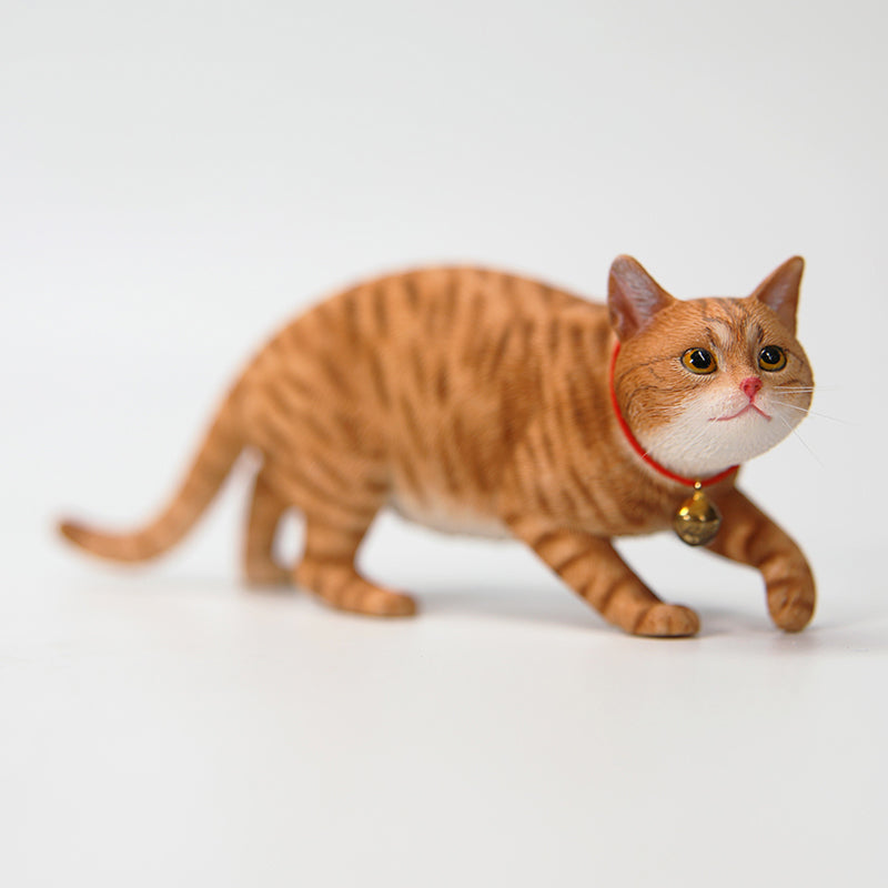 JXK179 Chinesische Katzenfigur, Katzenstatue aus Kunstharz für den Schreibtisch von JXK Studio