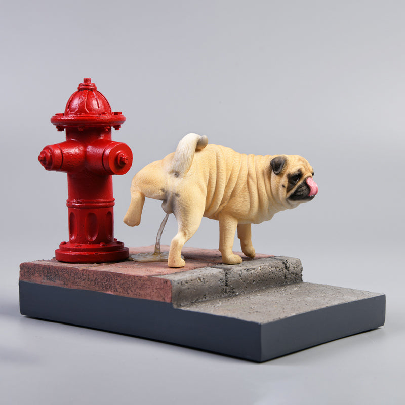 JXK069 Pug Resin Dog Statue, Dog Figurine for Home Decor Gift for Dog Lovers from JXK Studio