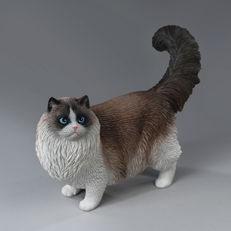 JXK197 Ragdoll-Katzenfigur, Katzenstatue aus Kunstharz für den Schreibtisch von JXK Studio