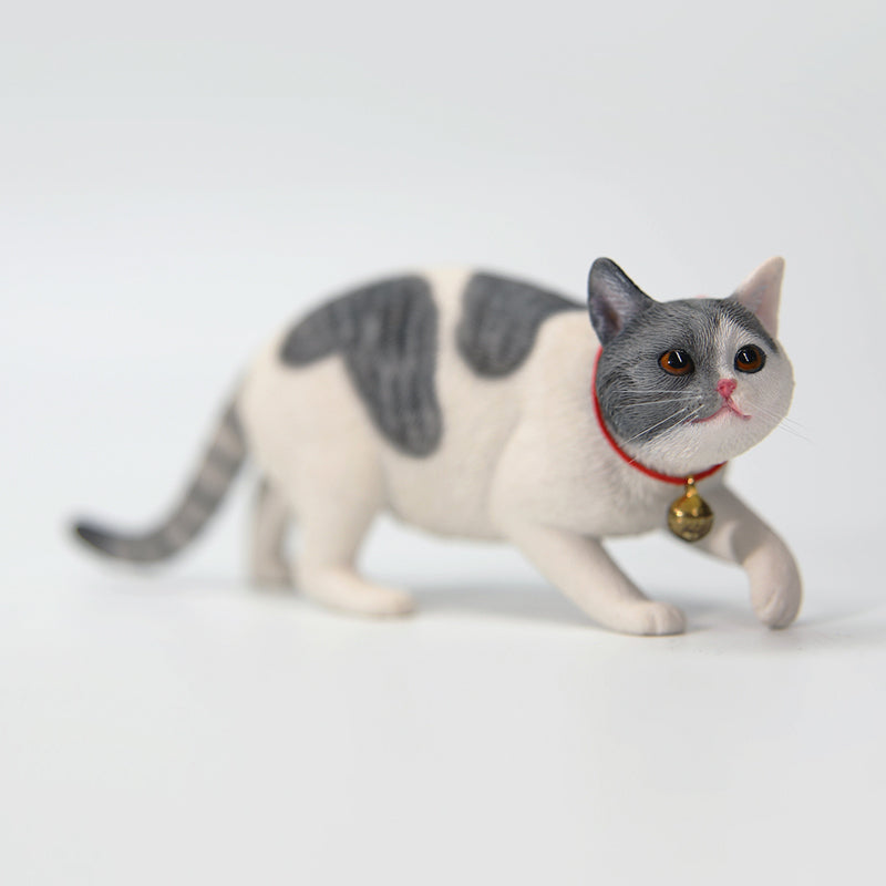 JXK179 Chinesische Katzenfigur, Katzenstatue aus Kunstharz für den Schreibtisch von JXK Studio
