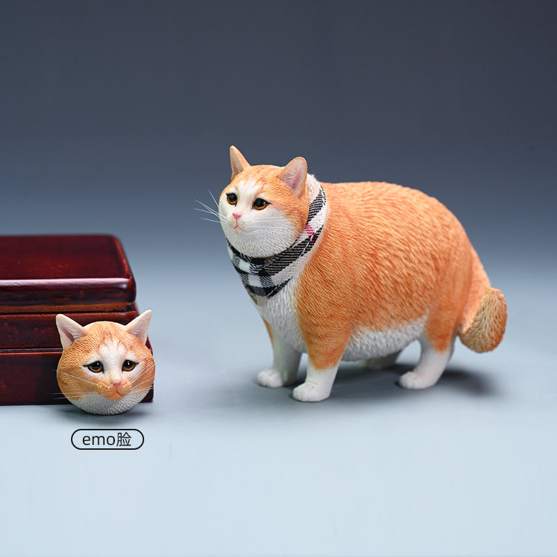 JXK109 Dicke Katzenfigur, Katzenstatue aus Kunstharz für die Kaminsimsdekoration, das Geschenk für Katzenliebhaber von JXK Studio