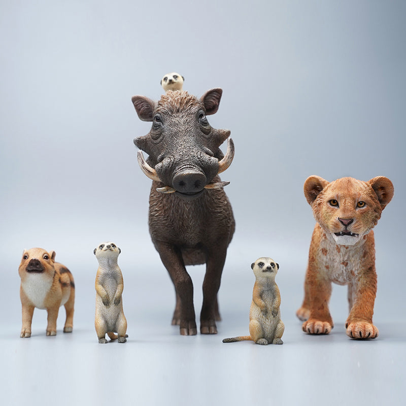 JXK080 Warzenschwein-Dekor aus Kunstharz, Warzenschwein-Statuen für Tierliebhaber von JXK Studio