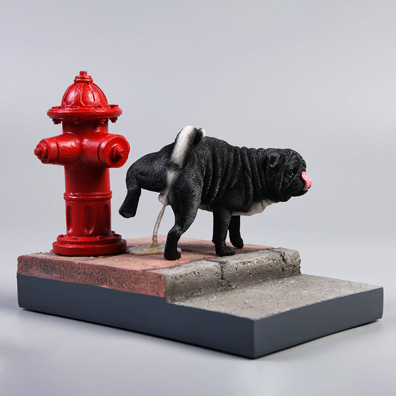 JXK069 Pug Resin Dog Statue, Dog Figurine for Home Decor Gift for Dog Lovers from JXK Studio