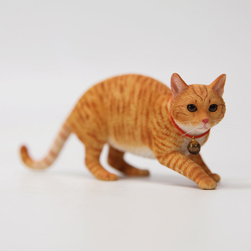 JXK179 Chinesische Katzenfigur, Katzenstatue aus Kunstharz für den Schreibtisch von JXK Studio
