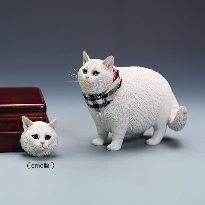 JXK109 Dicke Katzenfigur, Katzenstatue aus Kunstharz für die Kaminsimsdekoration, das Geschenk für Katzenliebhaber von JXK Studio