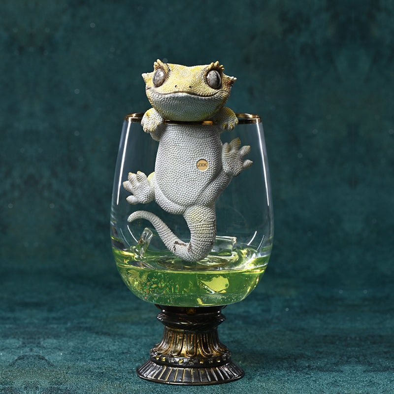 JXK199 Lizards Statue Crested Gecko Figurine for Home Decor from JXK Studio