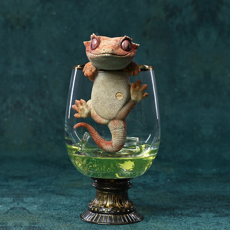JXK199 Lizards Statue Crested Gecko Figurine for Home Decor from JXK Studio