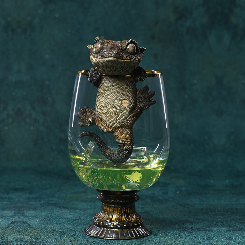 JXK199 Lizards Statue Crested Gecko Figurine for Home Decor from JXK Studio