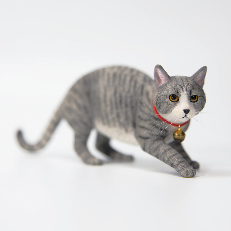 JXK179 Chinesische Katzenfigur, Katzenstatue aus Kunstharz für den Schreibtisch von JXK Studio