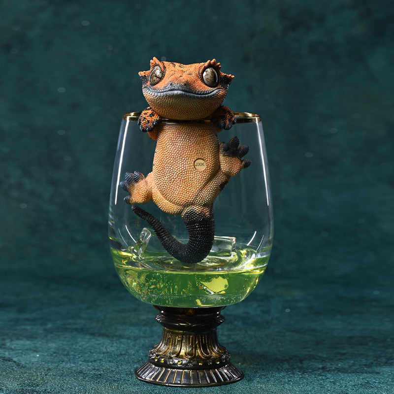 JXK199 Lizards Statue Crested Gecko Figurine for Home Decor from JXK Studio