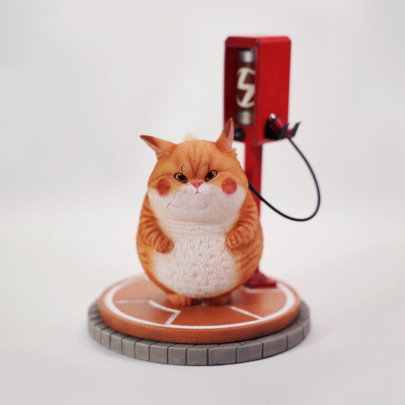 JXK253 Pikacat Figurine with LED Charging Station Home Decoration Unique Collectible Gift for Pokemon & Cat Lovers