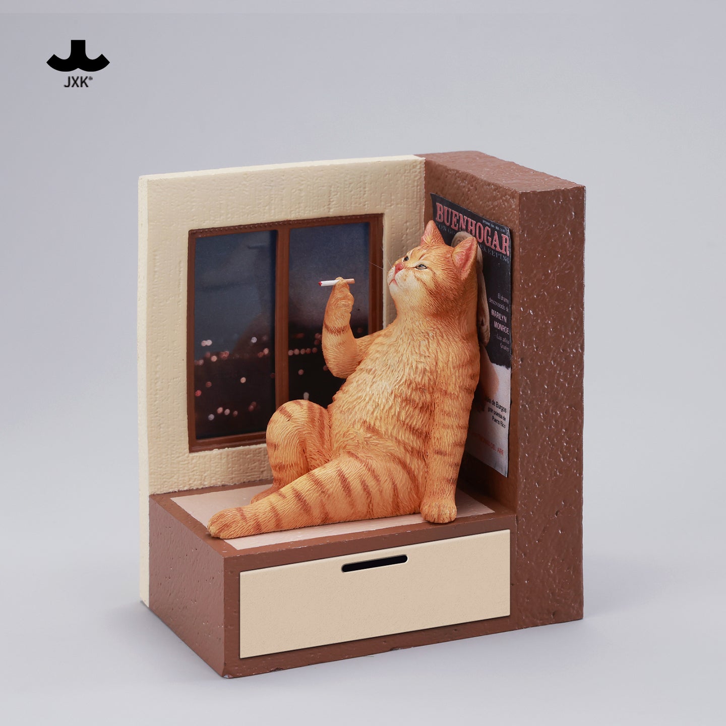 JXK317 Pre-sale Philosopher Cat at the Windowsill from JXK Studio