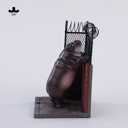 JXK283 Per-sale Baby Hippo by the Wall: MooDeng from JXK Studio