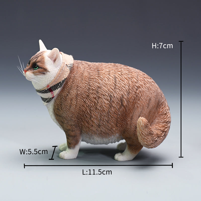 JXK109 太った猫の置物、マントル装飾用の樹脂製猫の像、猫好きの方への贈り物