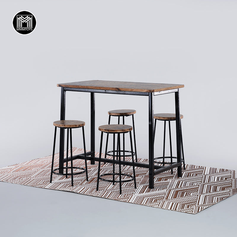 M2417 1/6 Scale Industrial Style American Table and Chairs 3.0 Produced by JXK Studio