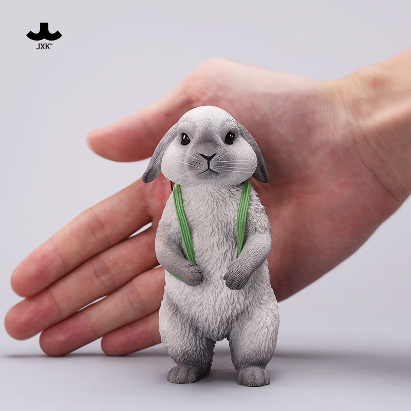 X42402 Resin Scale American Lop Rabbit Figurine from JXK Studio