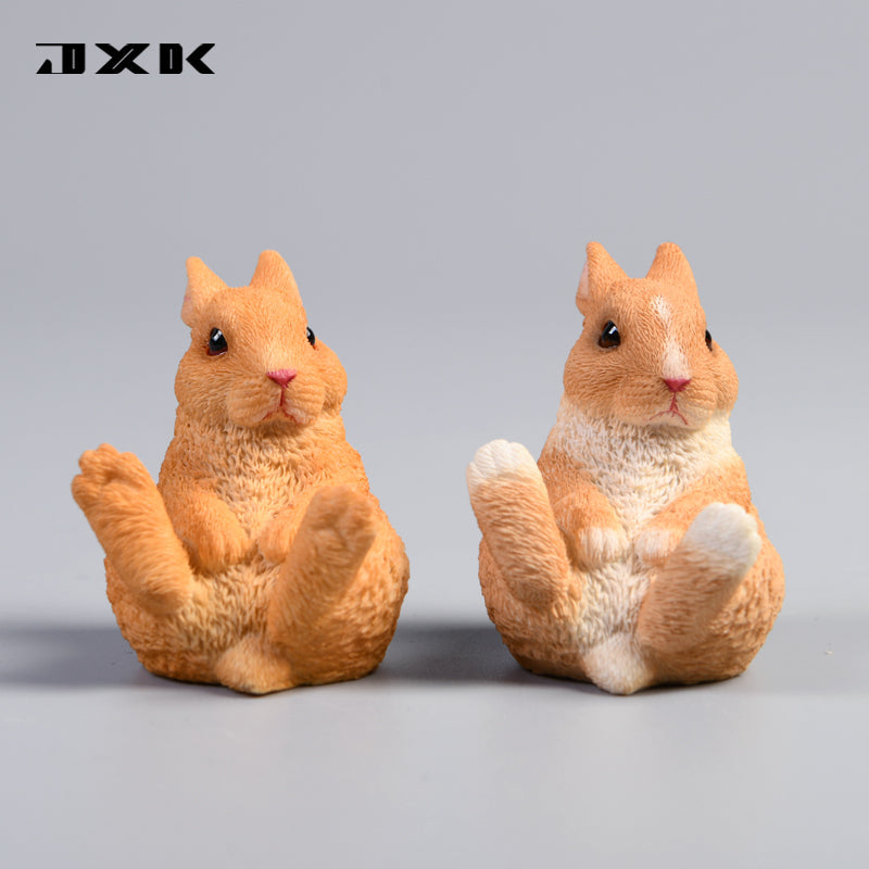 JXK057 1/6 Pygmy Rabbit Figurines | Two-Rabbit Set - product image 4