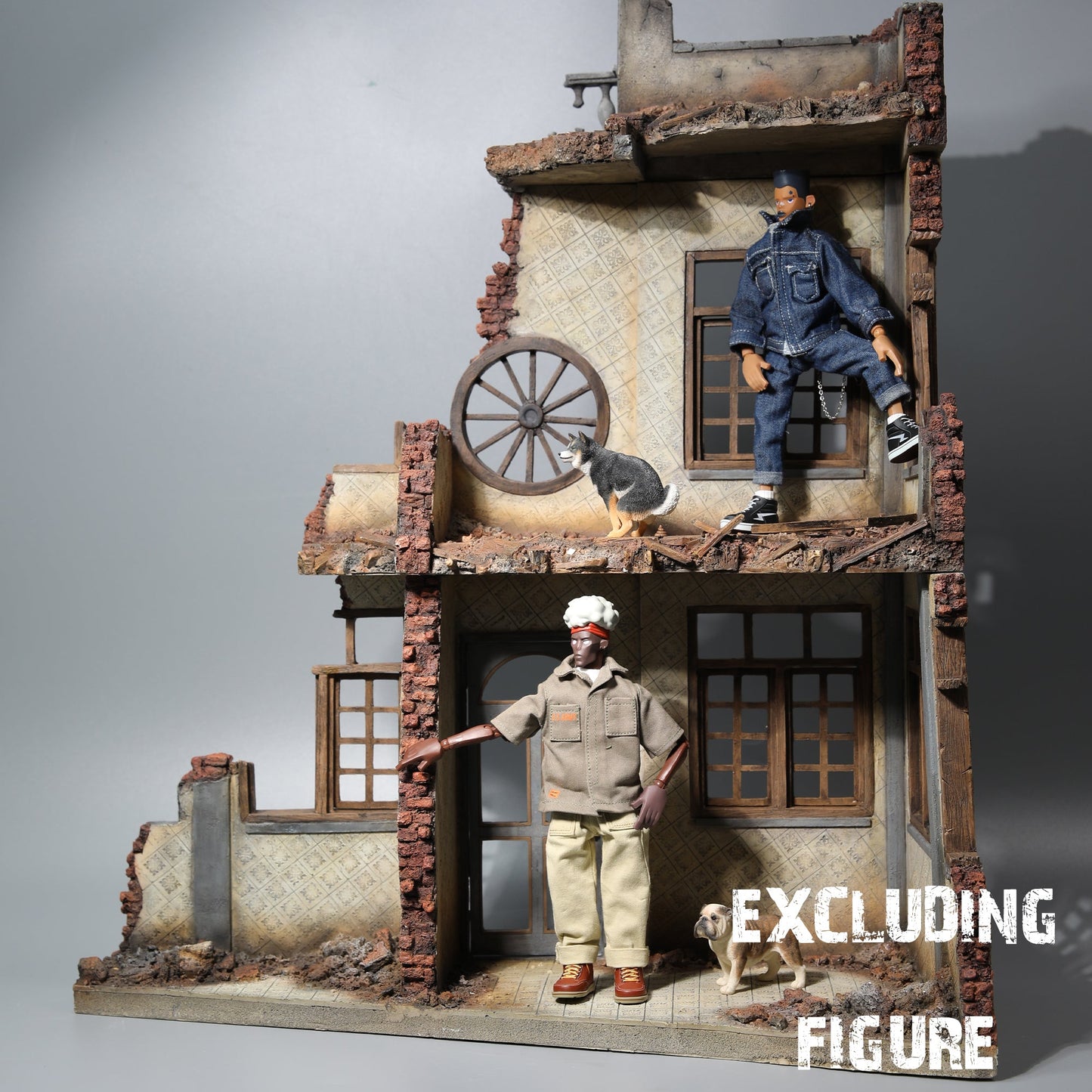 M2218 Post-war scenes of ruined walls for figure from JXK Studio