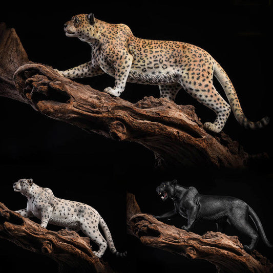 JXK009 Resin Leopard Statue, Black Panther Statue Gift for Animal Lovers