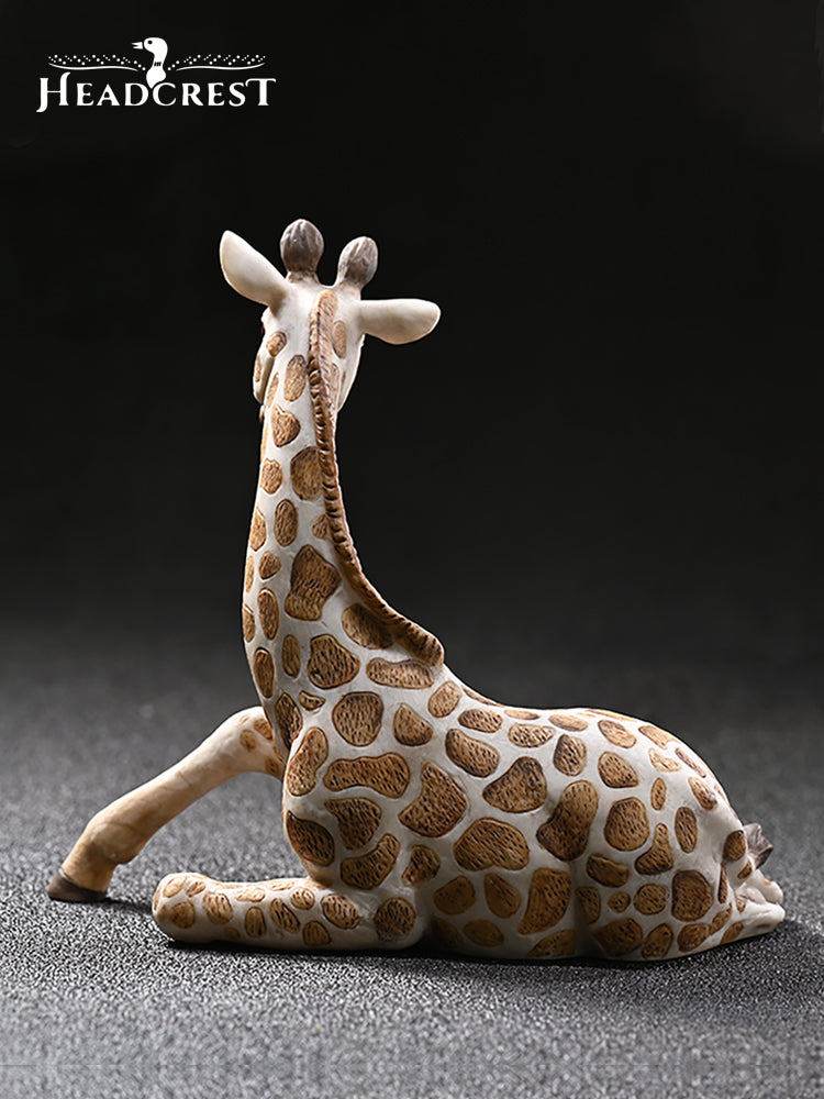 H2301 Resin Giraffes Statue, Animal Figurine Gift for Animal Lovers