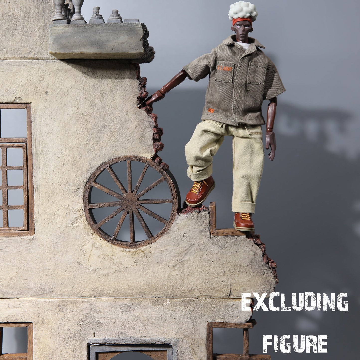 M2218 Post-war scenes of ruined walls for figure from JXK Studio