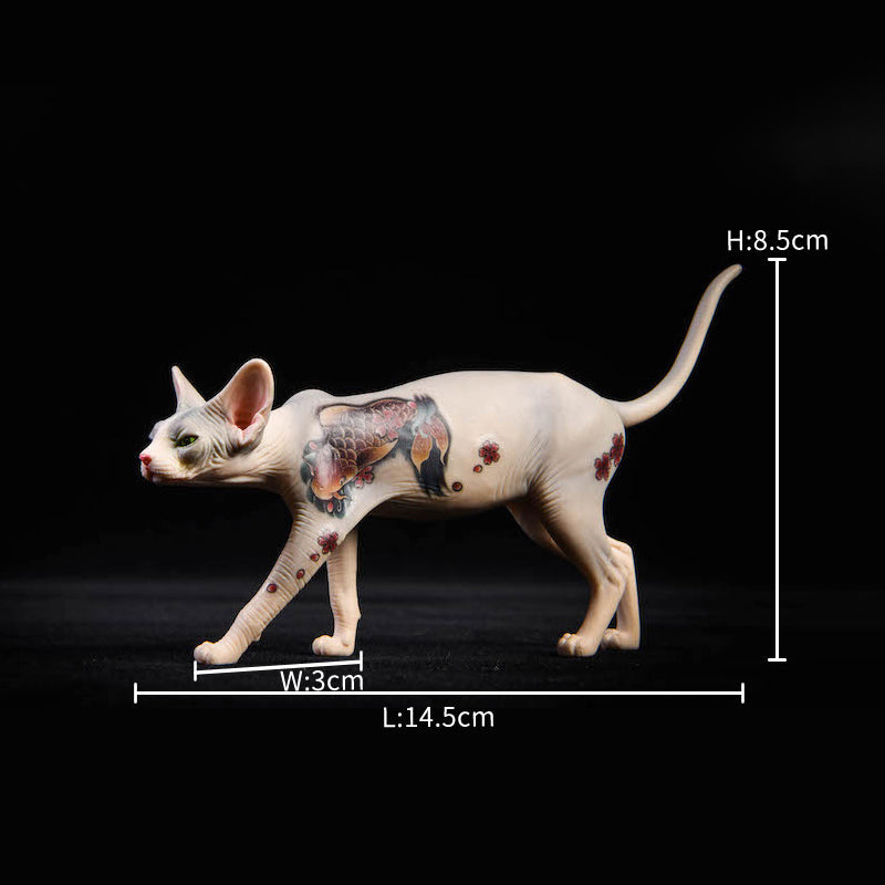 JXK026 スフィンクス猫の置物 樹脂製猫の像 猫好きの方へのホームデコレーション 猫好きの方へのギフト