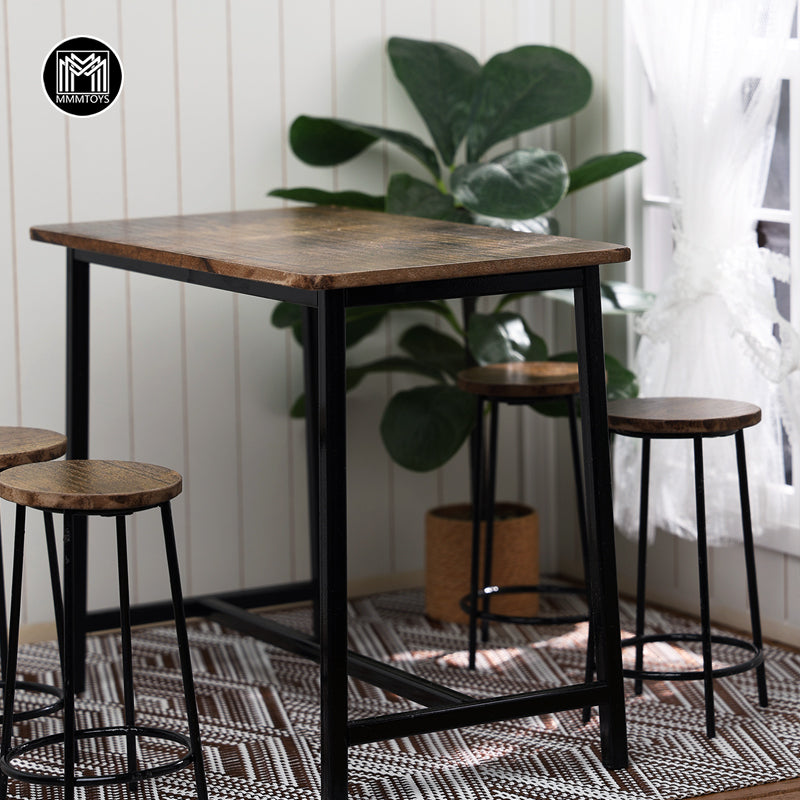 M2417 1/6 Scale Industrial Style American Table and Chairs 3.0 Produced by JXK Studio