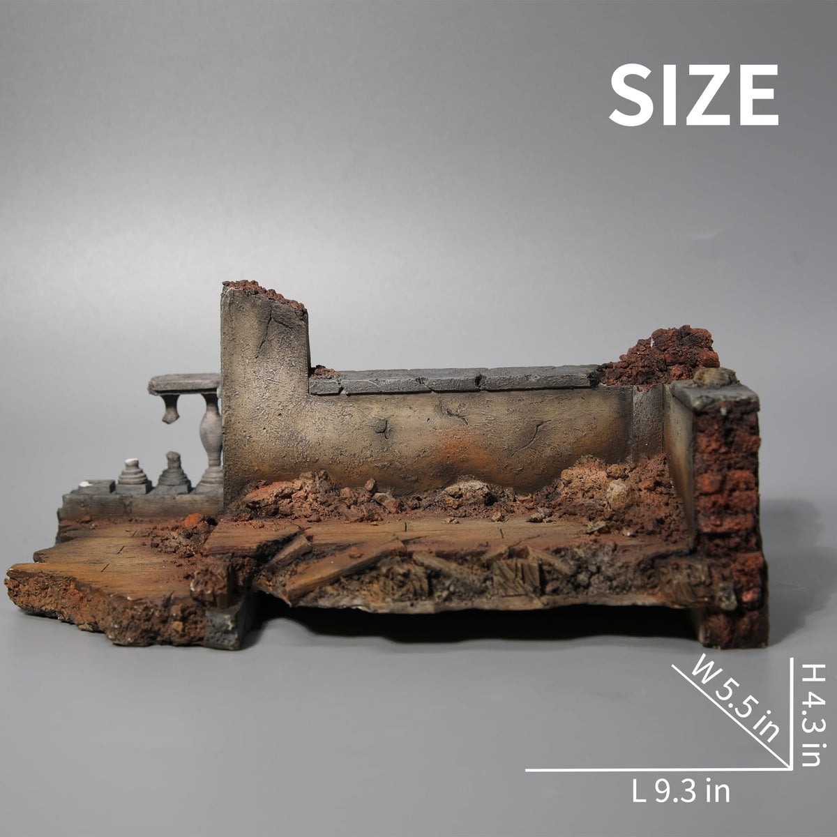 MMMTOYS M2218 1/12 Ruined Wall Diorama | Pieces or Set - product image 9