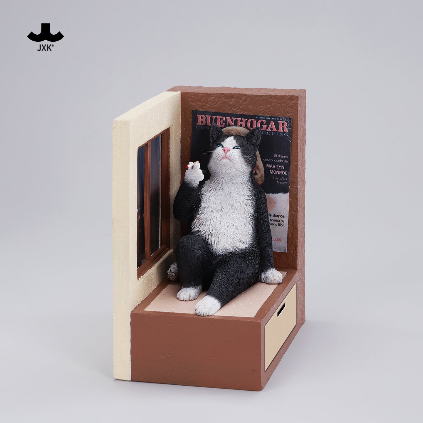 JXK317 Pre-sale Philosopher Cat at the Windowsill from JXK Studio