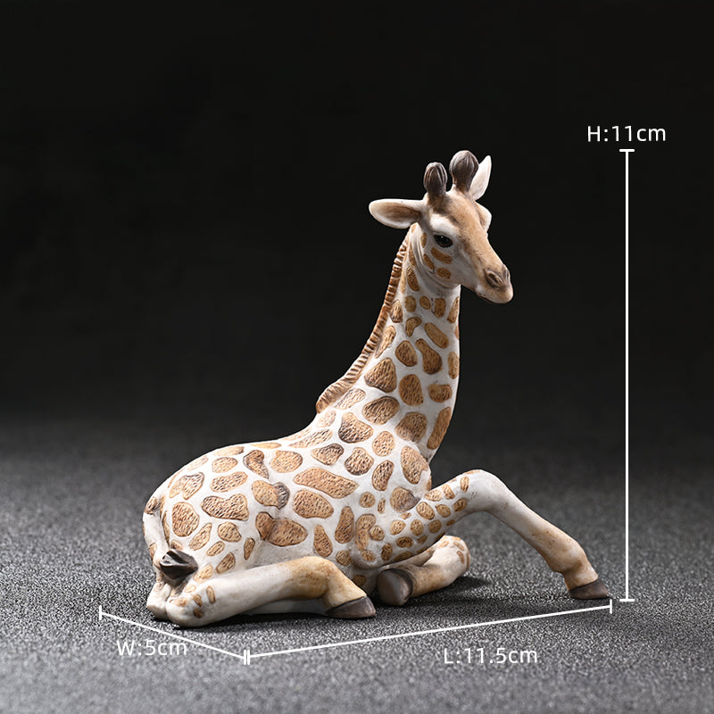 H2301 Resin Giraffes Statue, Animal Figurine Gift for Animal Lovers