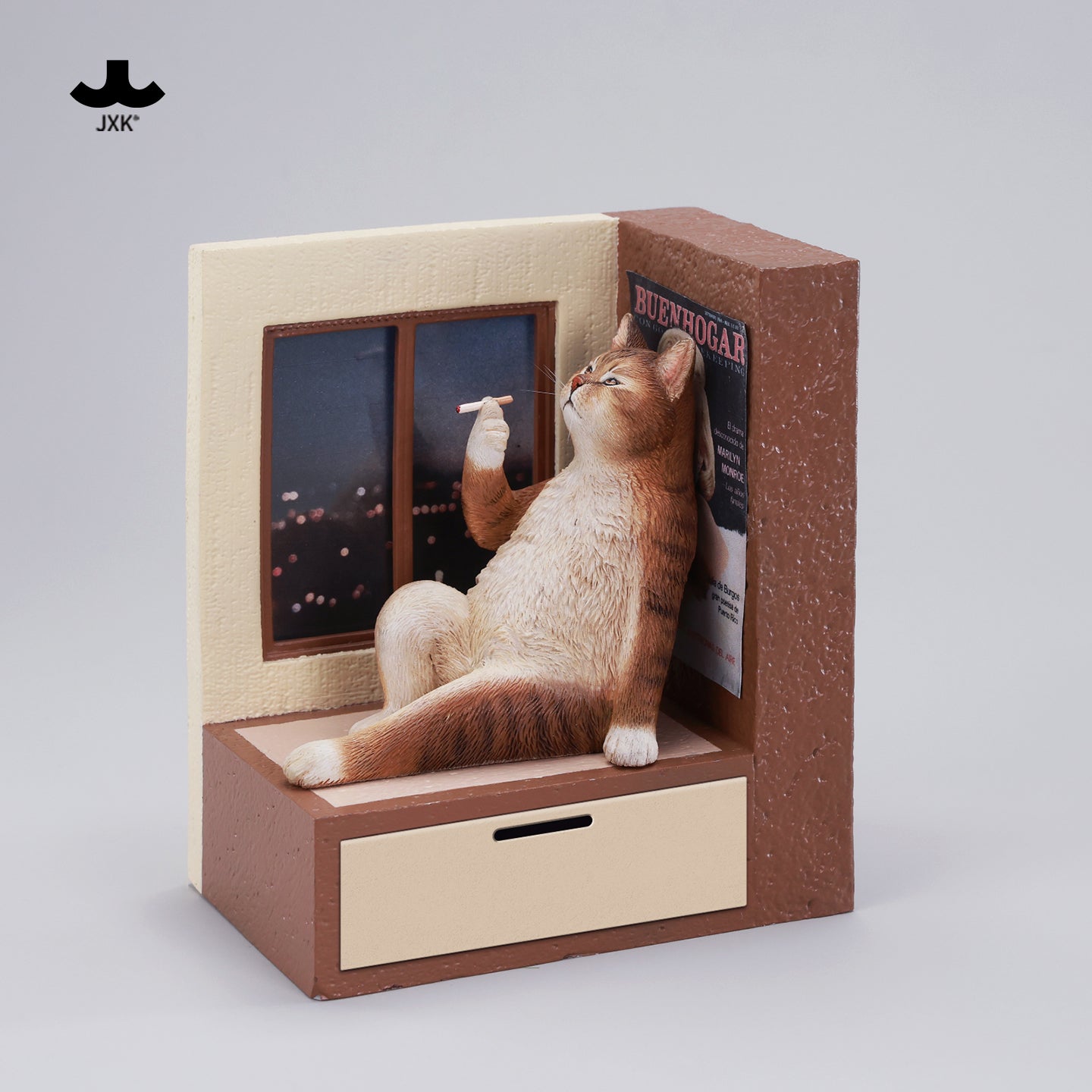 JXK317 Pre-sale Philosopher Cat at the Windowsill from JXK Studio