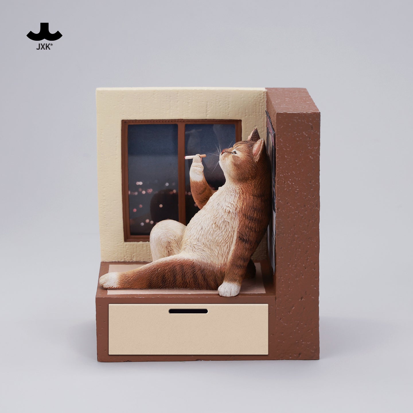 JXK317 Pre-sale Philosopher Cat at the Windowsill from JXK Studio
