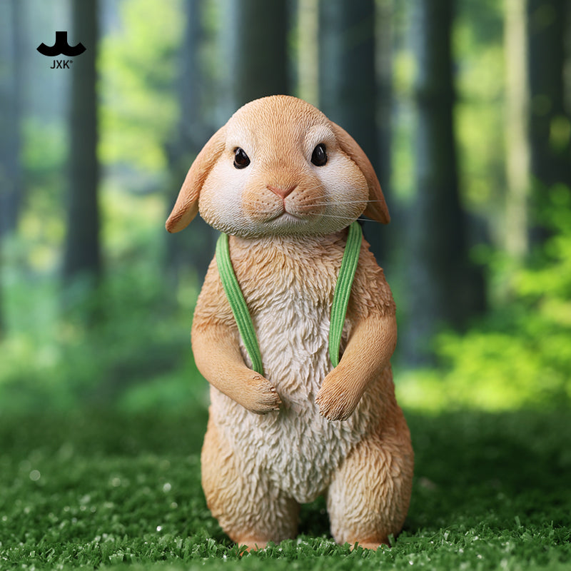 X42402 Resin Scale American Lop Rabbit Figurine from JXK Studio