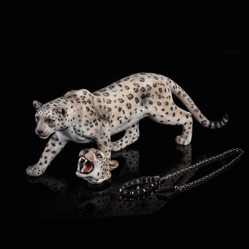 JXK009 Resin Leopard Statue, Black Panther Statue Gift for Animal Lovers