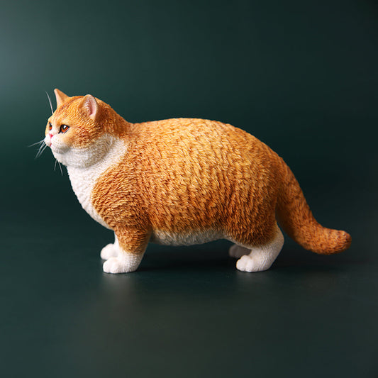 JXK064 British shorthair fat cat statue, gift of cat loves